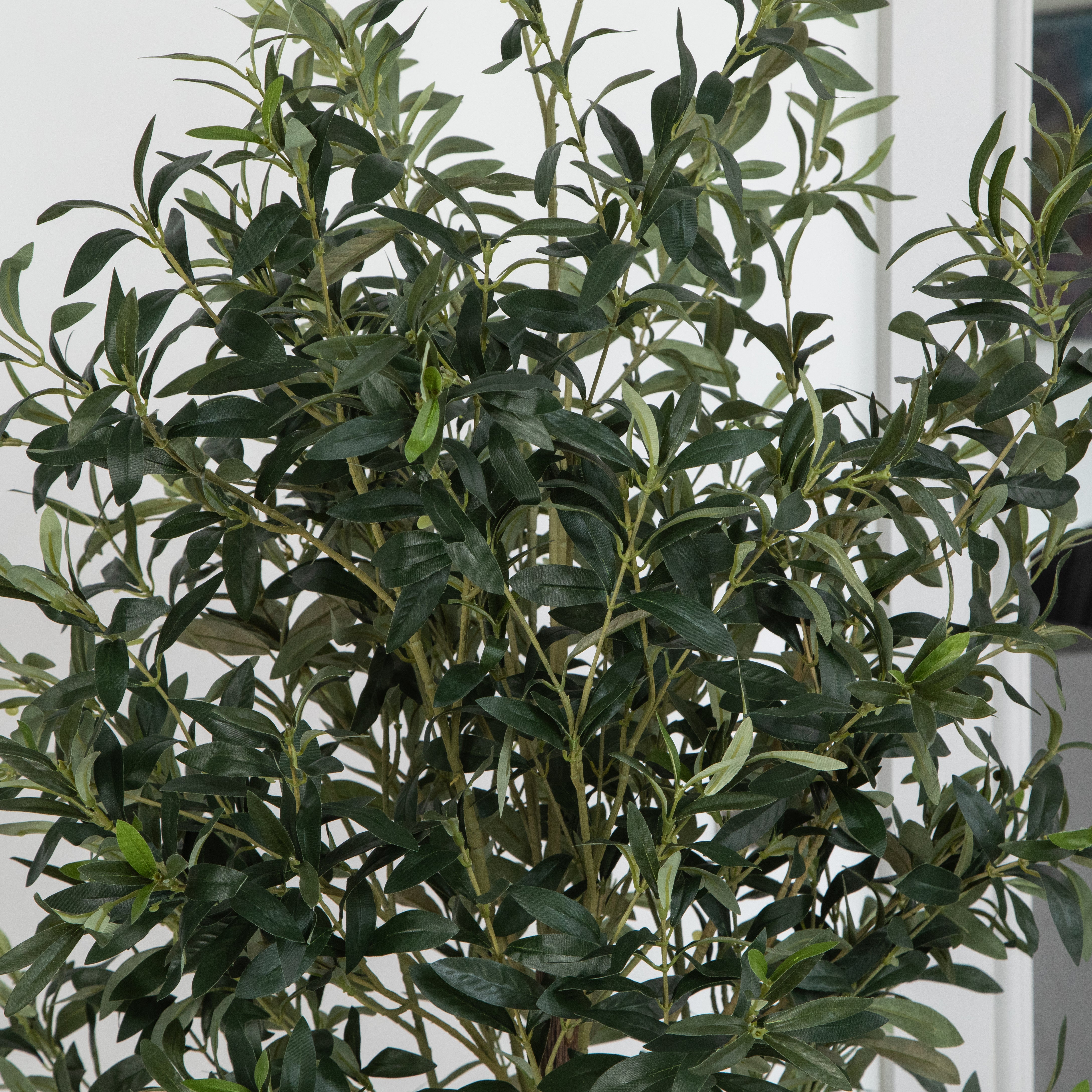 Artificial Olive Tree in Black Planter