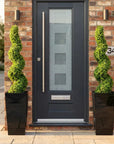 Artificial Buxus Spiral Topiary in Black Planter (PAIR)